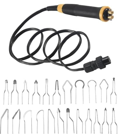 perfeclan Kit de pirograbado con 21 puntas de alambre, antideslizante, ligero, para quemar madera, máquina de pirograbado para trabajar la madera y el cuero
