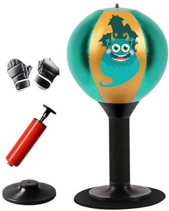 Pelota de Boxeo, Saco de Boxeo de Escritorio, Divertido Saco de Boxeo, Equipo de Boxeo portátil, Divertida Pelota de Boxeo de Escritorio, Pelota de Entrenamiento de Dibujos Animados, 14.57 x