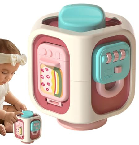 Aktivitätswürfel für Babys, beschäftigter Baby-Würfel – sensorisches Board für | Entwicklung des Lernens Lernwürfel