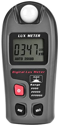 Luxmetro, LCD Display Light Meter Ambiente Test Ambientale Illuminometro con Funzione di Accensione Automatica, Ampia Gamma di Misurazioni per Fabbrica, Magazzino, Scuola
