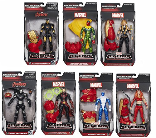 Avengers Marvel Legends Iron Man, Blizzard, War Machine and More Action Figures Wave 3 Set of 7