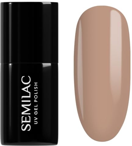 SEMILAC Gel Nail Polish 138 Perfect Nude - Full Coverage Gel Polish - Soak Off Easy To Use LED/UV Nail Lamp - Long Lasting Manicure and Pedicure up to 3 weeks