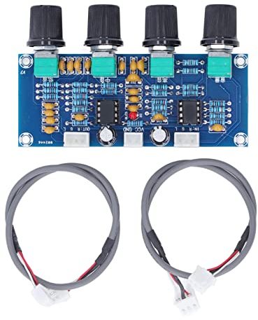 Module de Preampli Audio DC 12V-24V Double Canal Carte de Tonalité Amplificateur Numérique LiebeWH