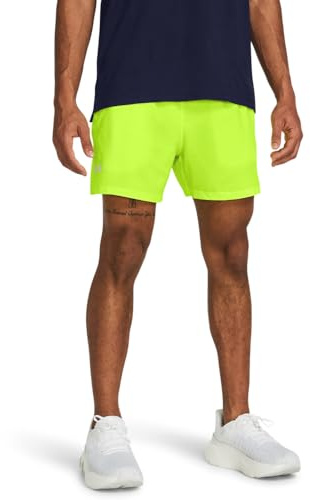 Under Armour Uomini Launch 5'' Short Abbigliamento da Running Pantaloncini da Corsa High Vis Yellow 731 - Giallo Neon M