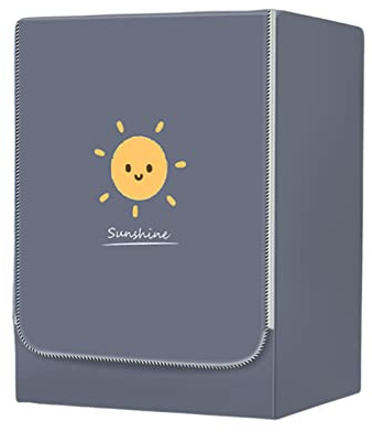 FANSU Washing Machine Cover Waterproof Dustproof Grey Front Load Washer Dryer Machine Cover Protector Sunscreen Washer Protection Tumble Dryer Cover (M-capacity 8-10kg,Sun)