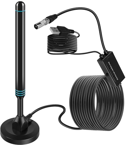 Vegena DVBT/DVBT2 Antenne - Zimmerantenne Für Fernseher, HD TV Antenne Mit Magnetfuß 5m Verlängerungskabel, Digitale Teleskopantenne 360° Empfang Für DTMB,ATSC,DVB-T2,DMB-T,ISDB-T, BY-BG-tianxian313