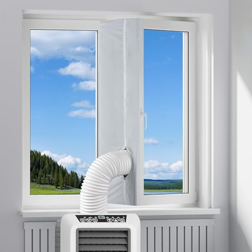 Fenster Klimaanlage Abdichtung, 300CM Fensterabdichtung für Mobile Klimageräte, Selbstklebend Klimagerät Fensterabdichtung, für Hot Air Stop zum Anbringen an Fenster, Dachfenster, Flügelfenster