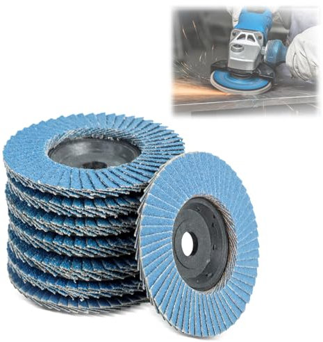 PRZRAO 8 Pièces Disque Meuleuse 76 mm x 10 mm Grain 40/60/80/120 Kit de Mélange Ponçage Efficace Disques Abrasifs Disques à Lamelles Disque Dentelé 76 mm pour Meuleuse D'angle