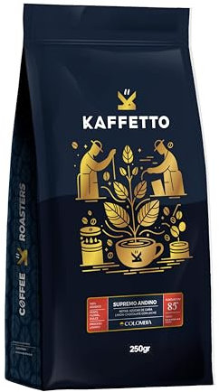 Cafe de ESPECIALIDAD | Café Grano Natural 100% ARABICA, Origen: COLOMBIA | SCA 85 Puntos [Kaffetto, Cafe Especialidad Premium] Tueste Natural, Reciente y Seleccionado.