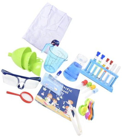 Toddmomy Kit Scientifico Esperimenti per Set Laboratorio Educativo Riutilizzabile Materiale Resistente per Gioco di Ruolo Scienziato Attività Pratiche per Ragazzi e Ragazze Colore Casuale
