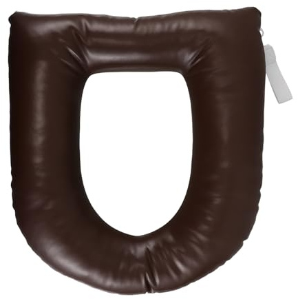 VINTORKY Cojín acolchado para asiento de inodoro: Funda para inodoro que aumenta la altura - Añade 9 cm - Elevador de asiento grueso e impermeable para baño, ideal para adultos mayores, color