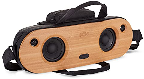 House of Marley Bag of Riddim 2 – Bluetooth Speaker Portable Bamboo Audio Sound System + REWIND Fabric Travel Bag, Faceplate, Aux-In, Easy Charge USB Port, 10 Hrs Play Time Battery Life