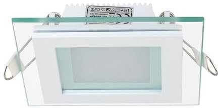 Vetrineinrete® Pannello led ad incasso slim bordo in vetro quadrato 6 9 12 18 24 watt plafoniera luce naturale 4000k (18) C65