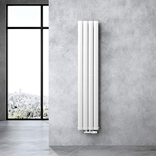 Sogood Radiateur pour Chauffage Central 160x31cm Radiateur à Eau Chaude Panneau Monocouche de Salle de Bains Design Vertical Blanc