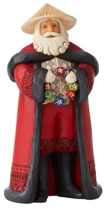 Enesco Jim Shore Heartwood Creek Christmas Around The World Filipino Santa Figurine, 7 Inch, Multicolor