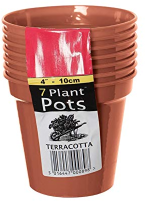 ACCURATE Garden Pot (Set of 7) Ideal for cultivation of cuttings or pricking out-Terracotta COLOUR- Size (4INCH/10CM) (1)