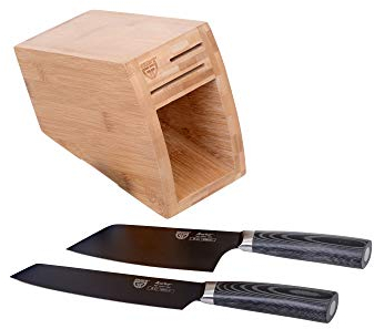 GRÄWE Kuro - Bloque de cuchillos con cuchilla y hacha