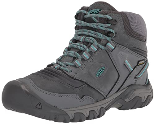 KEEN Damen Ridge Flex Mid Wasserdicht Wanderstiefel Klassische Stiefel, Stahlgraues Porzellan, 40 EU