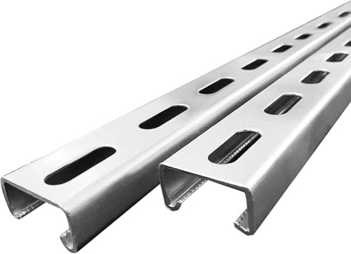 Surprecision Metal Strut Channel with Slotted Back 500mm/19.69 Pre-Galvanized Steel U Channel 2 Pcs Framing Steel Channel - Efficient Support Solution (Thickness 1mm, Size 41x21mm)