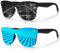 LINVO Gafas de Sol Polarizadas Hombre Mujer Moda Sombras Planas Pieza Conducir Pescar Protección UV