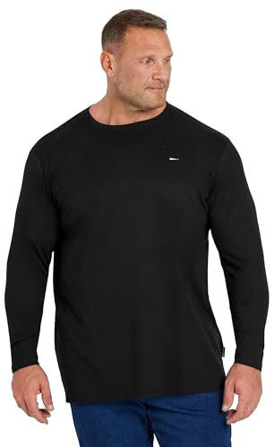 BadRhino Big & Tall Extra Long Core Long Sleeve T-Shirt - Men's - Plus Size Curve Black