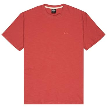 Quiksilver Top de Punto de Manga Corta Slub Roundneck Rosa XL