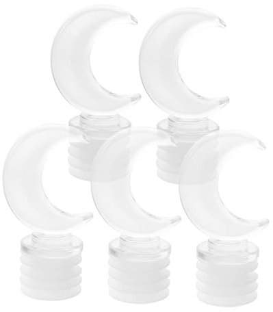 PACKOVE Lot De 5 De Rechange Pour Bouteille D'Aromathérapie De Rechange Pour Carafe À Vin Transparents En Verre En Plastique Transparent