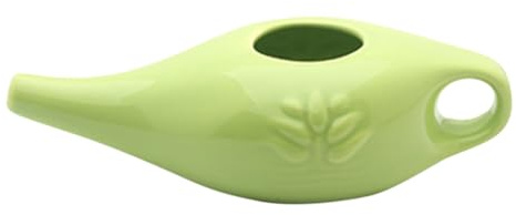 Rukjmqi Bricco per il lavaggio nasale, in ceramica, 250 ml, realizzato a mano, per il di lavaggio nasale, comodo beccuccio per l'allergia sinusoidale per seni, infezioni e congestione