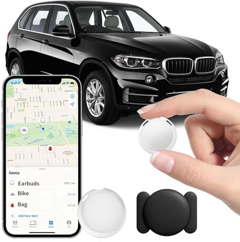 GPS Tracker for Vehicle Works with Find My (iOS Only) Hidden Mini Car Tracker with Magnetic Silicone Case Global Real-Time Item Location Finder Tracking Tag Device No Subscription No SIM Card Required