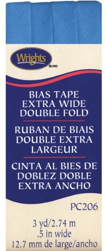 Wright Products Wrights Double Fold Bias Tape 1/2 X3yd, Porcelain Blue