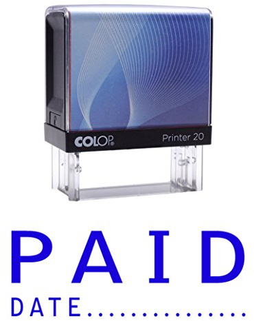 Paid Date Self Inking Rubber Stamp Custom Colop Office Stationary P20 Mini Stamper