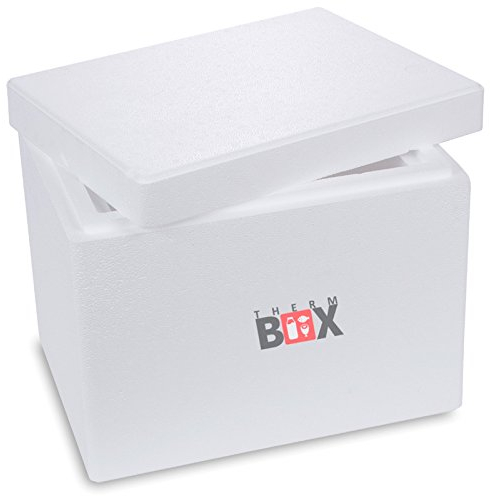 THERM-BOX Styroporbox 13W Innen: 30x20x22cm Wand: 5cm Volumen: 13,2L Isolierbox Kühlbox Warmhaltebox Wiederverwendbar