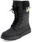 Polar Womens Memory Foam Outside Pocket Inside Zip Thermal Waterproof Deep Tread Rubber Sole Snow Boots - Black Leather Mono - UK5/EU38 - YC0622