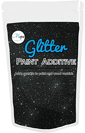 Mopa Crafts Black Night Sky Glitter Paint Crystal Additive 100g for Emulsion Paint - for use with Interior/Exterior Wall, Ceiling, Wood, Metal, Varnish, Dead Flat, Matt, Soft Sheen or Silk Paints