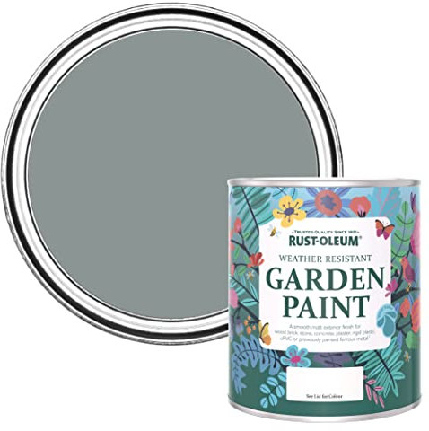 Rust-Oleum Dark Grey Mould Resistant Garden Paint in Matt Finish - Slate 750ml