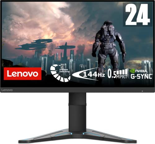 Lenovo G24-27 | 23,8 Full HD Gaming Monitor | 1920x1080 | 144Hz | 350 nits | 1ms Reaktionszeit | HDMI | DisplayPort | AMD Radeon FreeSync | schwarz