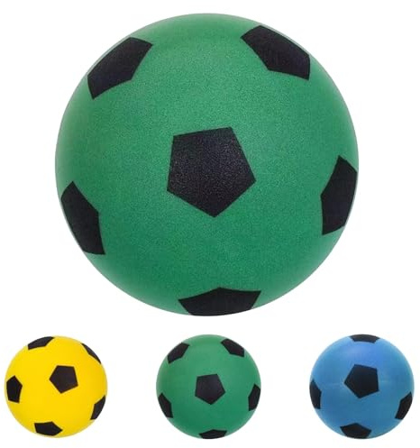 WEXFFU Palla di Spugna 21cm per Giochi di Allenamento Indoor Outdoor - Softball Silenzioso in Gommapiuma (Verde)
