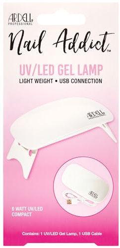Ardell Nail Addict UV LED Lamp for Curing Gel Nail Polish, Compact, 6 W (Pack of 1)