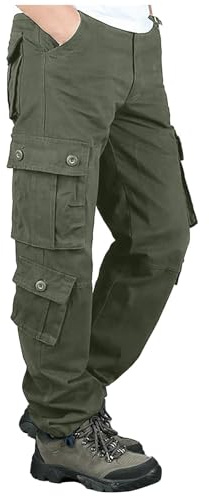 uxxnjfg Pantalon Trekking Hombre Trabajo Trekking Militar Pantalones Senderismo Tallas Grandes Pantalon con Bolsillos Tacticos Ropa Deportiva Hombre