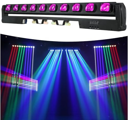 BETOPPER 10x15W RGBW LED Cabeza Movil Haz Wallwasher Luz, Luz de Escenario Efectos de Iluminación Estroboscopica para DJ, Bar, Fiesta, Teatro,Halloween, Navidad,Discoteca, Boda (1)