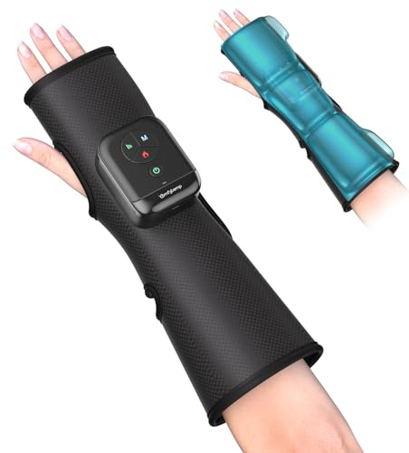 Comfytemp 3-in-1 Handmassagegerät Kabelloses Luftkompression Massage für Handfläche Handgelenk Unterarm,Heizung Massagegerät mit DIY Kontrolle per Knopfdruck und App 2500mAh Akku （1 Stück）