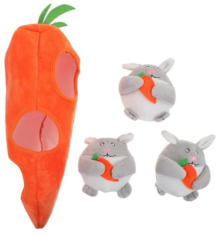 CIYODO 1 Ensemble Mâcher pour Chien Carotte et Lapin Set Interactif de Jouets Éducatifs pour Chiens et Hygiène