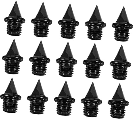 POPETPOP Punte a Cono per Scarpe Chiodate da Pista 20 Pezzi in Acciaio Nero