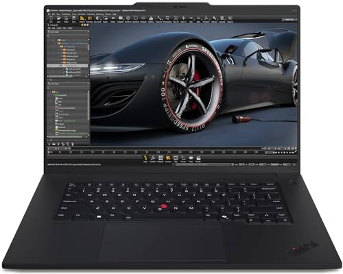 Lenovo ThinkPad P1 Gen 7, AI Ready Workstation Laptop, Intel Ultra 7 165H vPro, 32GB RAM, 2TB NVMe SSD, 16 FHD (1920 x 1200) IPS, Anti-Glare, 400 Nits, 5MP RGB+IR Camera, Windows 11 Pro - Black