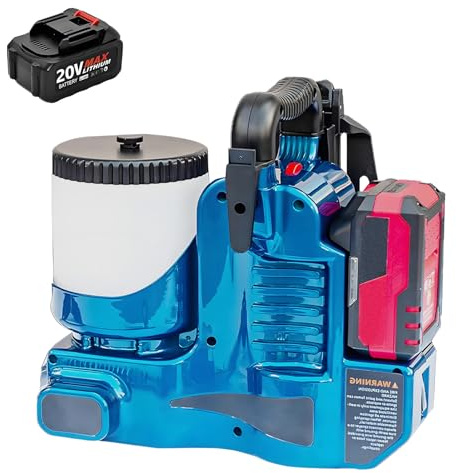 Spruzzatore di vernice elettrico airless, spruzzatore di vernice portatile da 550 W per progetti fai da te, regolazione a 6 velocità e grande tramoggia da 1,2 l per vernici al lattice, lacca 1Battery