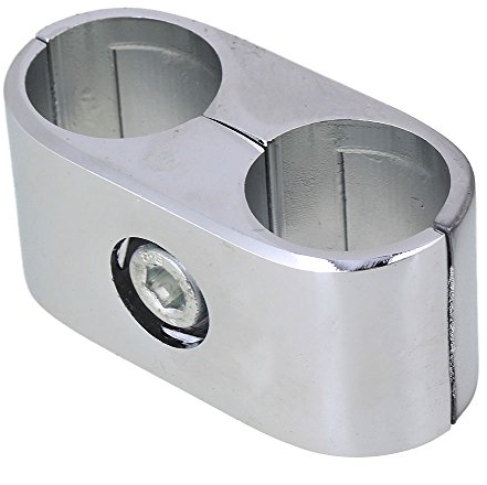 BQLZR 25 mm ID Silber Aluminium Regal Display Rack Gerüstbau Doppelrohrverbinder Armaturen Kleiderstangenverbinder, Regalverbinder