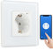 BSEED Wifi Smart Steckdose,arbeitet mit Amazon Alexa,Google Home,Timing-Funktion und APP-Steuerung,Unterputz Intelligente Steckdose,1 Fach Schuko Steckdose Weiß-auf NUR 2.4 GHz Netzwerk