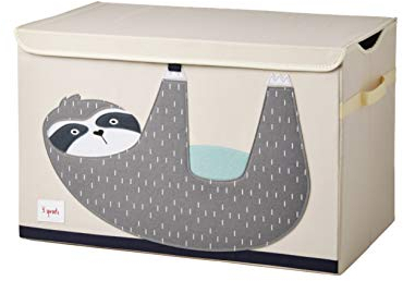 3 Sprouts Spielzeugkiste mit Deckel – Aufbewahrungsbox für Kinderzimmer, Spielzeugbox für Kinder, Spielzeug Kiste - Faultier