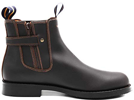 LAZO Y DUQUE - Botas chelsea de piel, camperas valverde del camino,con hebilla,suela de goma,elástico lateral, para: Hombre color: CUERO talla:41