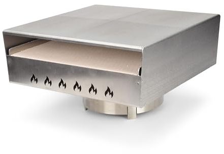 Grillrost.com Das Original Plaque réfractaire Pizza | Boîte à Pizza en Acier Inoxydable - Chaleur supérieure Parfaite pour ta Pizza comme au Four à Bois